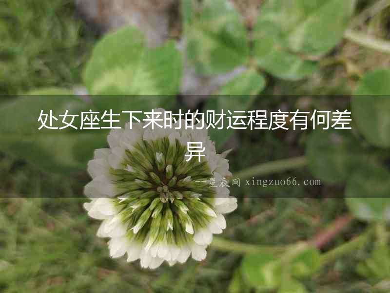 處女座生下來(lái)時(shí)的財(cái)運(yùn)程度有何差異