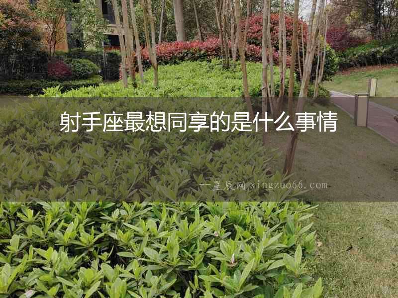 射手座最想同享的是什么事情