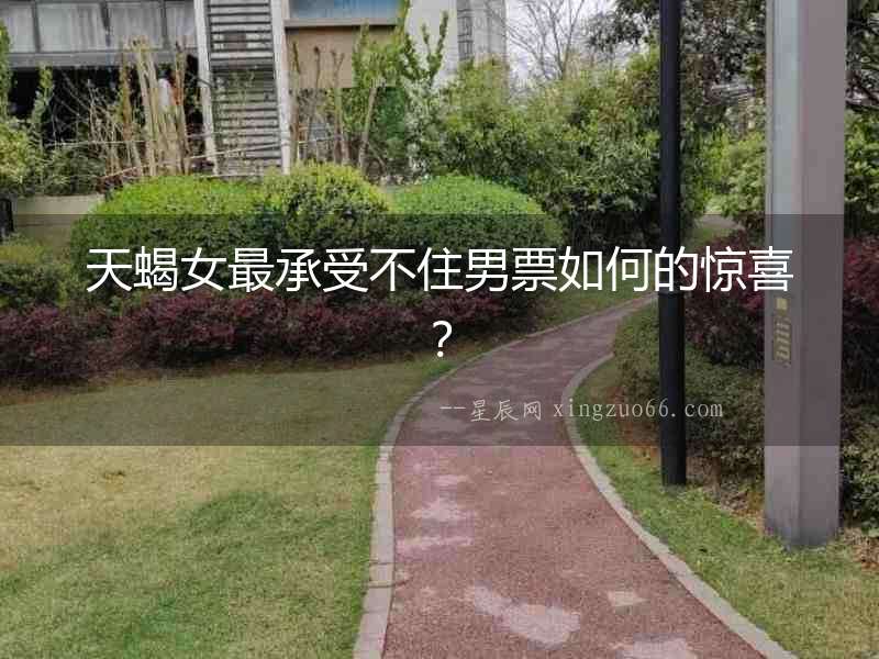 天蝎女最承受不住男票如何的驚喜？