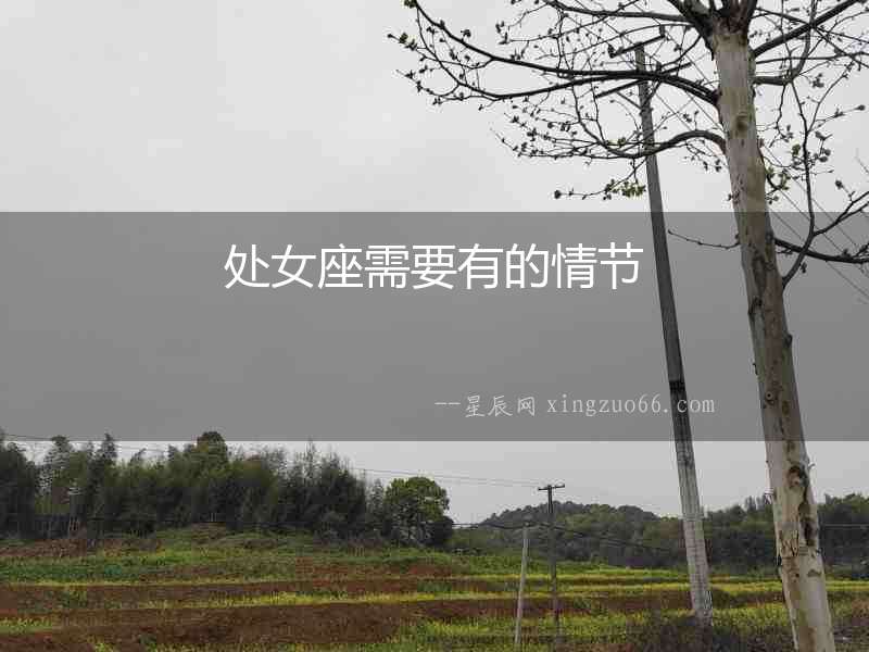 處女座需要有的情節(jié)