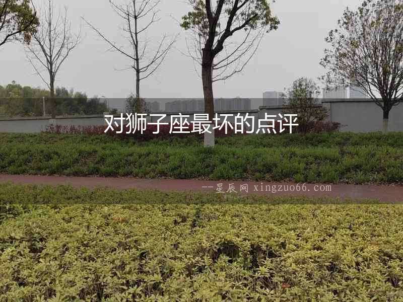對獅子座最壞的點評