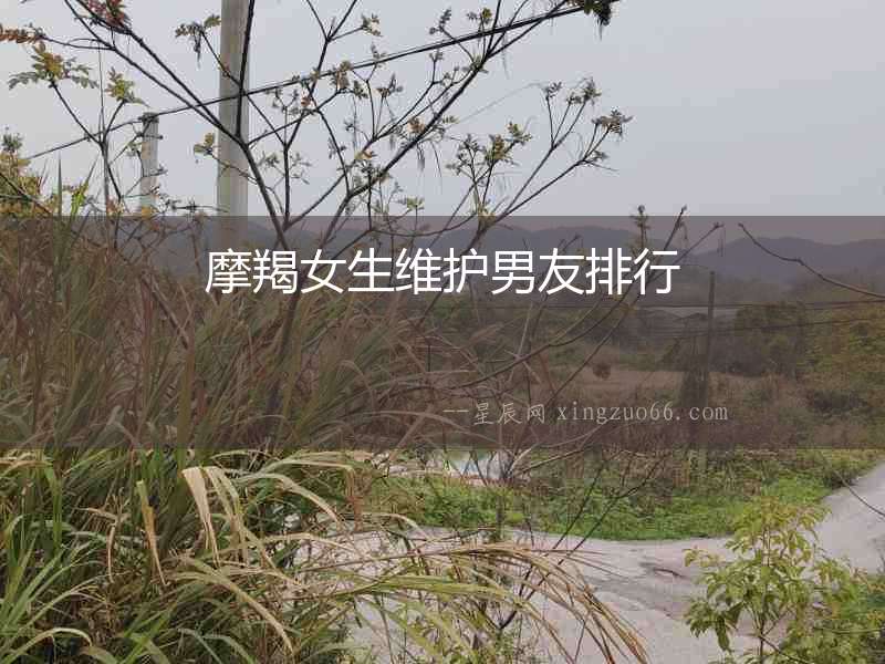 摩羯女生維護男友排行