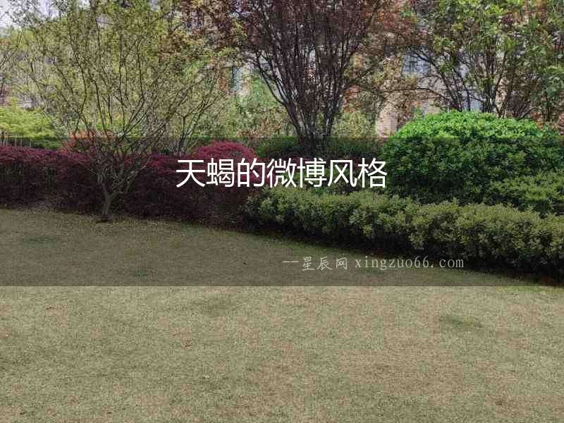 天蝎的微博風(fēng)格