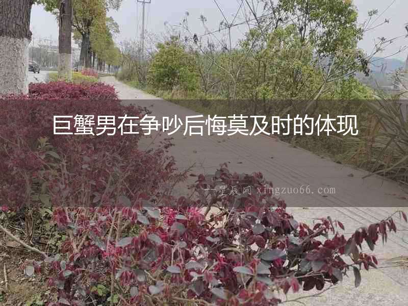 巨蟹男在爭吵后悔莫及時的體現(xiàn)