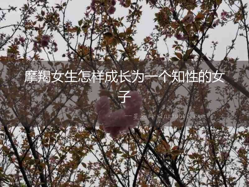 摩羯女生怎樣成長為一個知性的女子