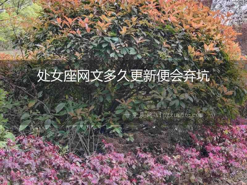 處女座網(wǎng)文多久更新便會棄坑