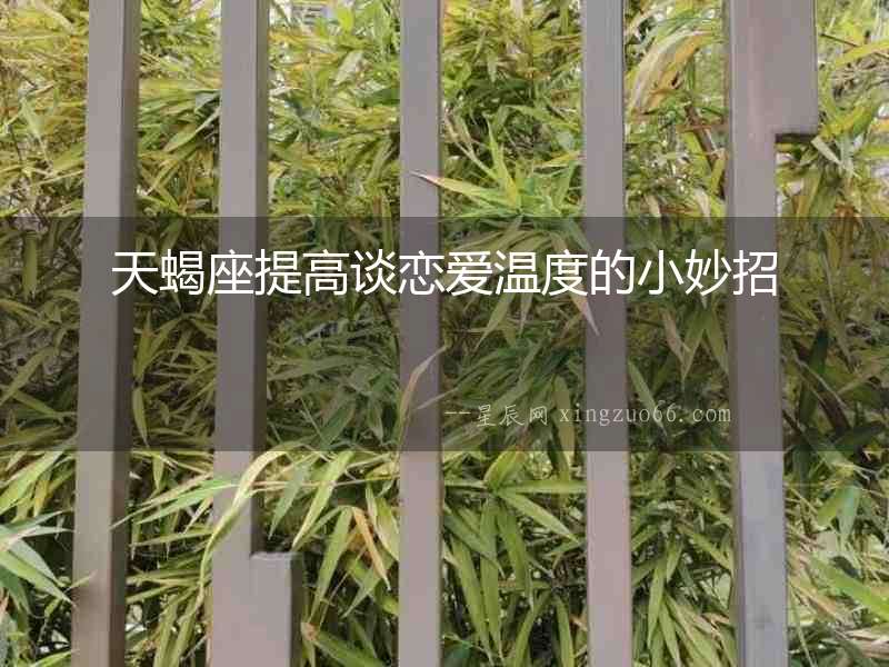 天蝎座提高談戀愛(ài)溫度的小妙招