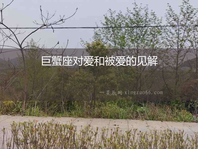 巨蟹座對愛和被愛的見解