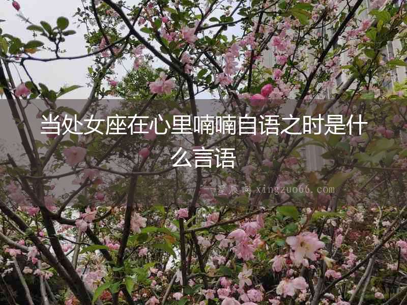 當處女座在心里喃喃自語之時是什么言語