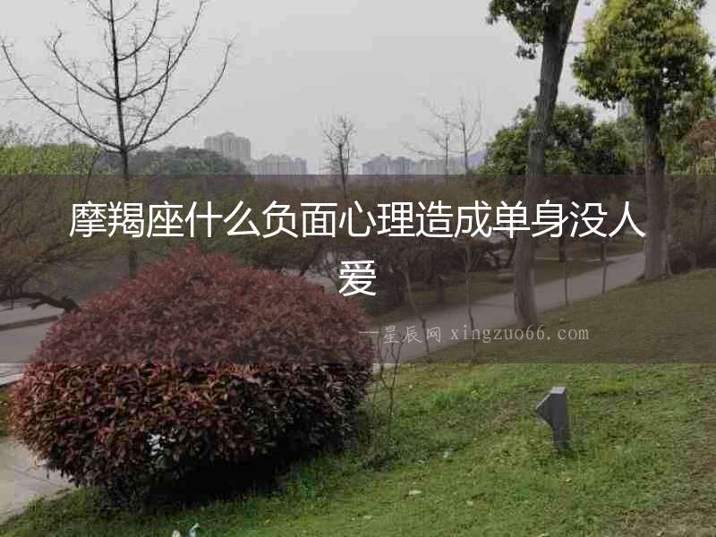 摩羯座什么負(fù)面心理造成單身沒人愛