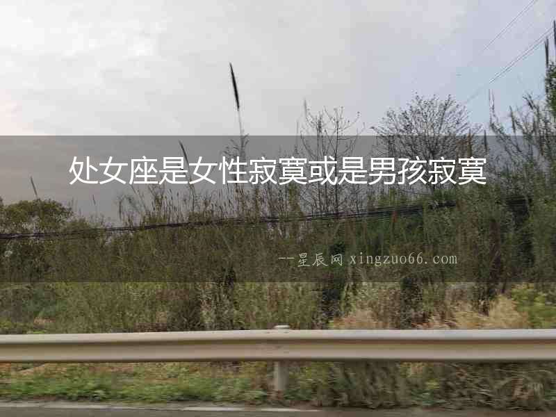 處女座是女性寂寞或是男孩寂寞