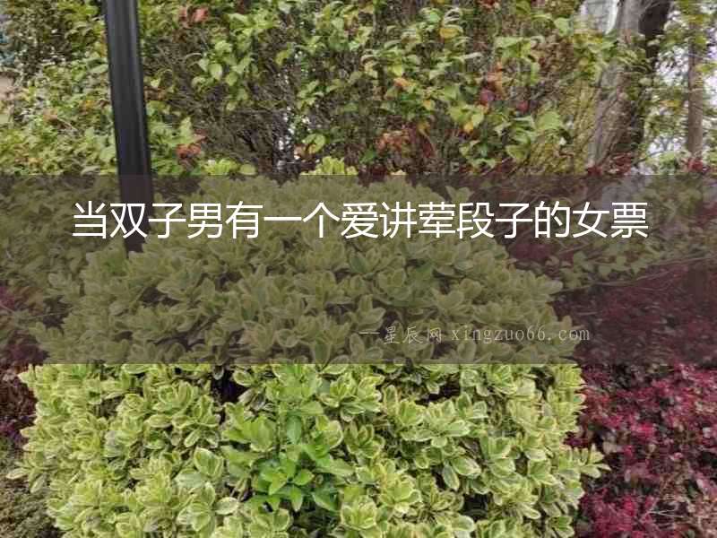 當雙子男有一個愛講葷段子的女票