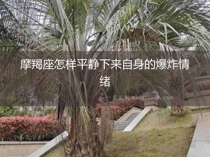 摩羯座怎樣平靜下來自身的爆炸情緒