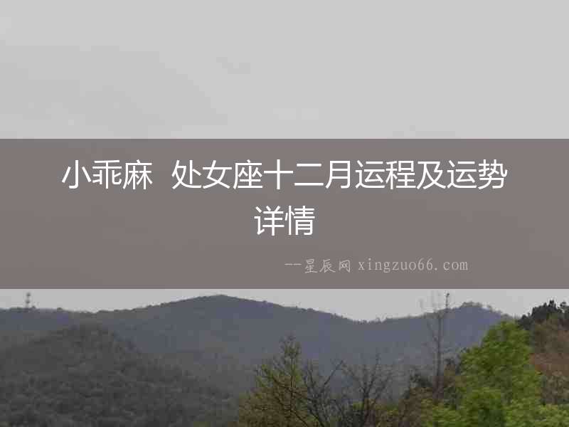 小乖麻  處女座十二月運程及運勢詳情