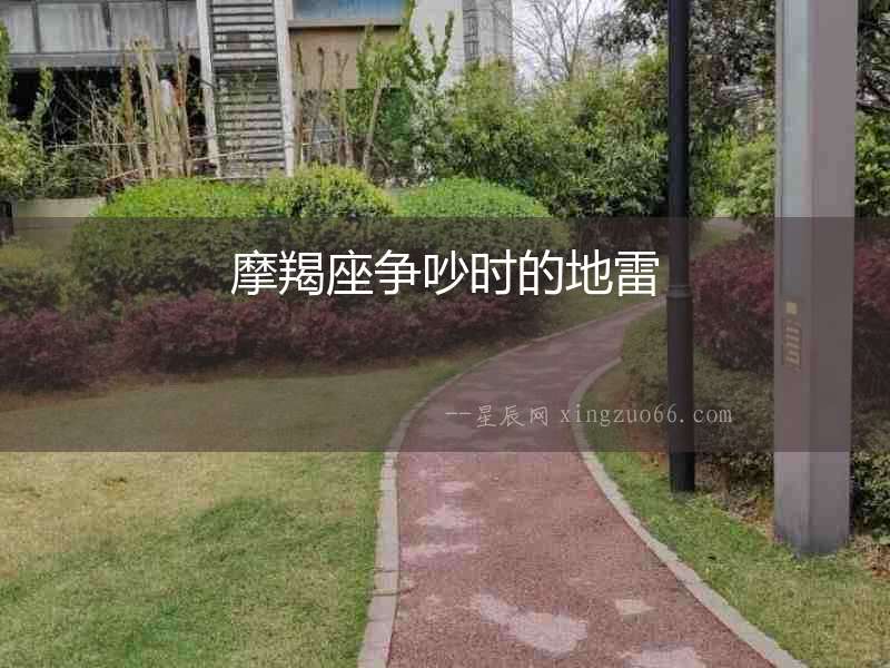 摩羯座爭吵時的地雷