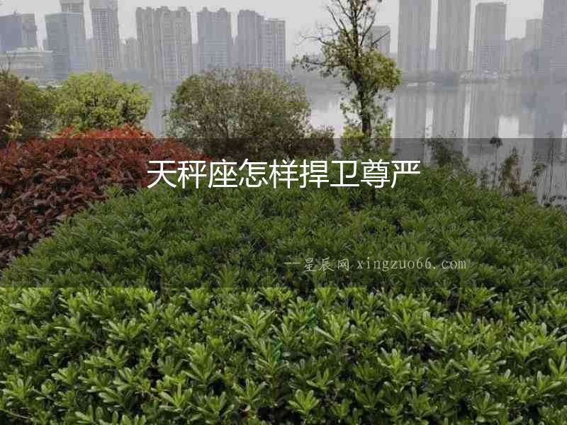 天秤座怎樣捍衛尊嚴