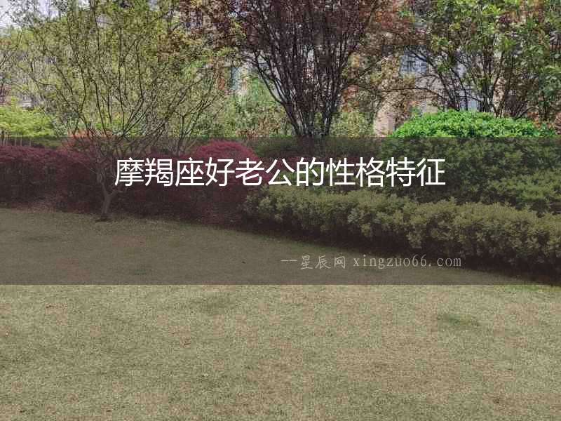 摩羯座好老公的性格特征