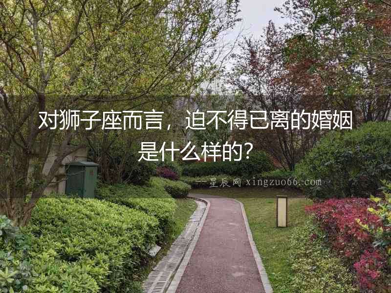對獅子座而言，迫不得已離的婚姻是什么樣的？