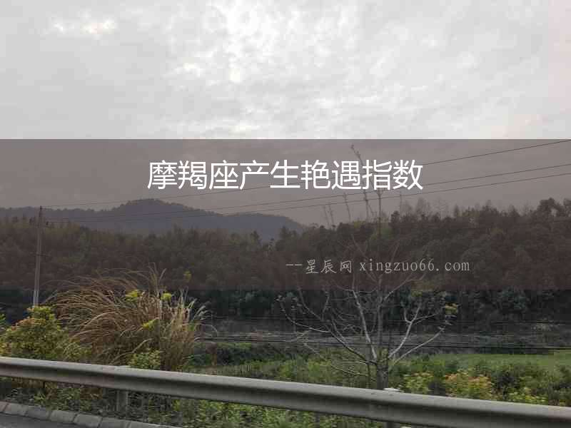 摩羯座產生艷遇指數