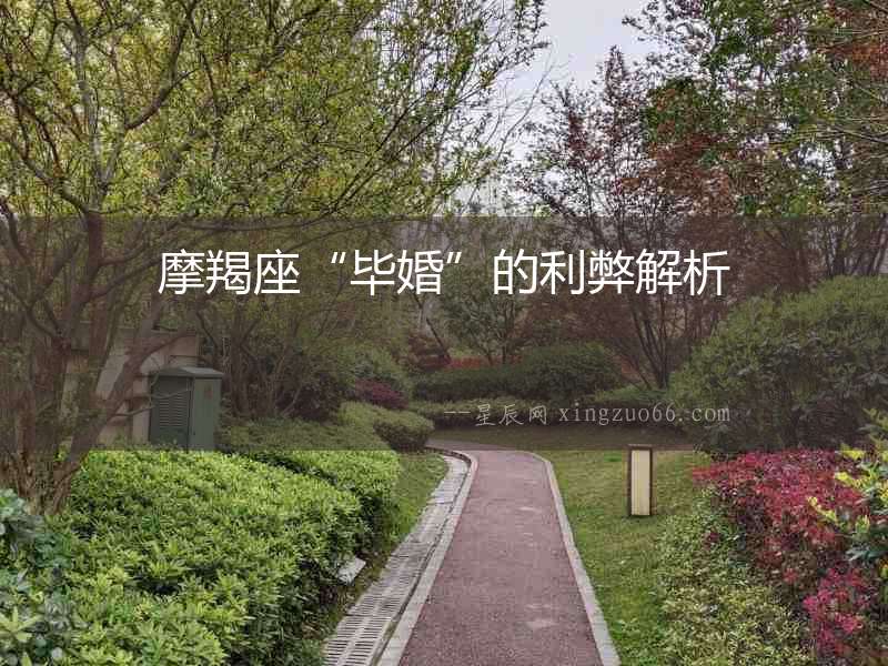 摩羯座“畢婚”的利弊解析
