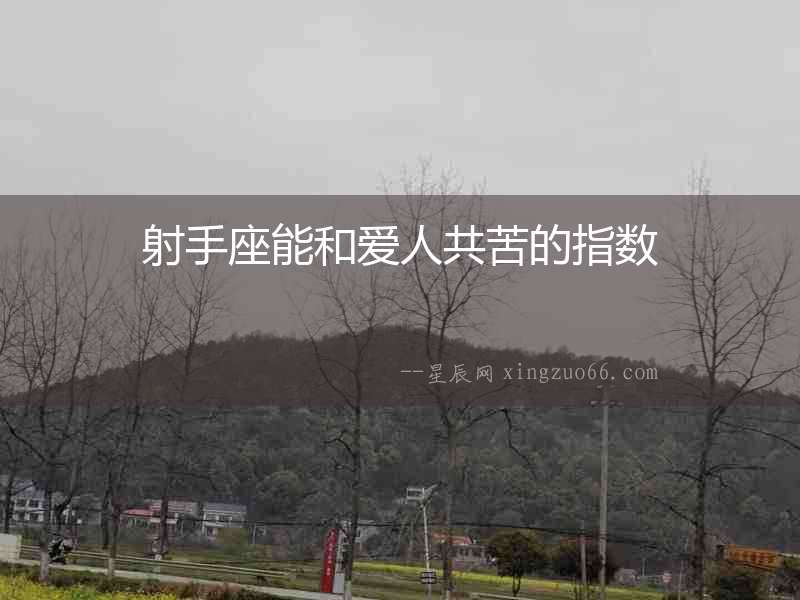 射手座能和愛人共苦的指數
