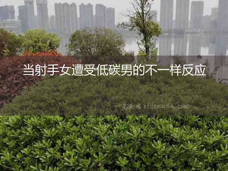 當射手女遭受低碳男的不一樣反應