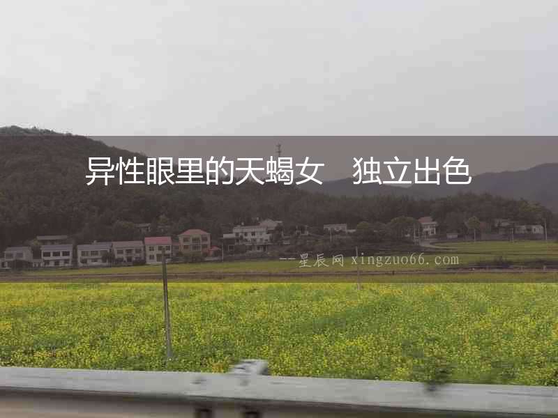 異性眼里的天蝎女   獨(dú)立出色