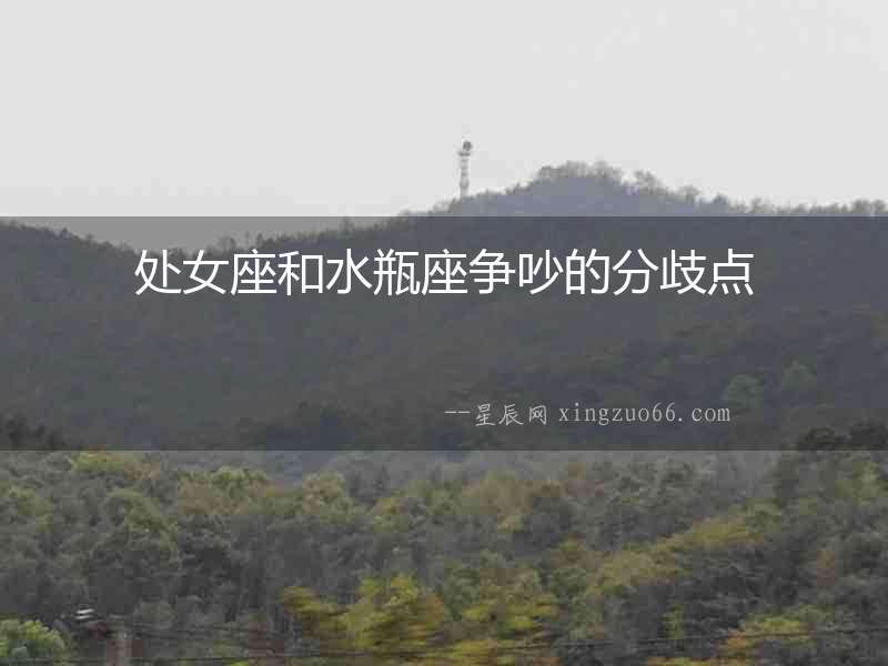 處女座和水瓶座爭吵的分歧點