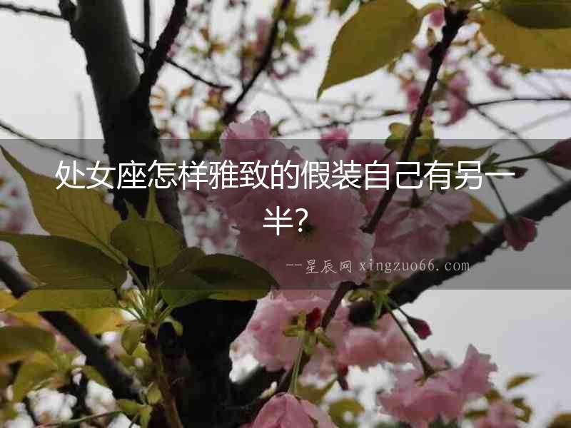 處女座怎樣雅致的假裝自己有另一半？