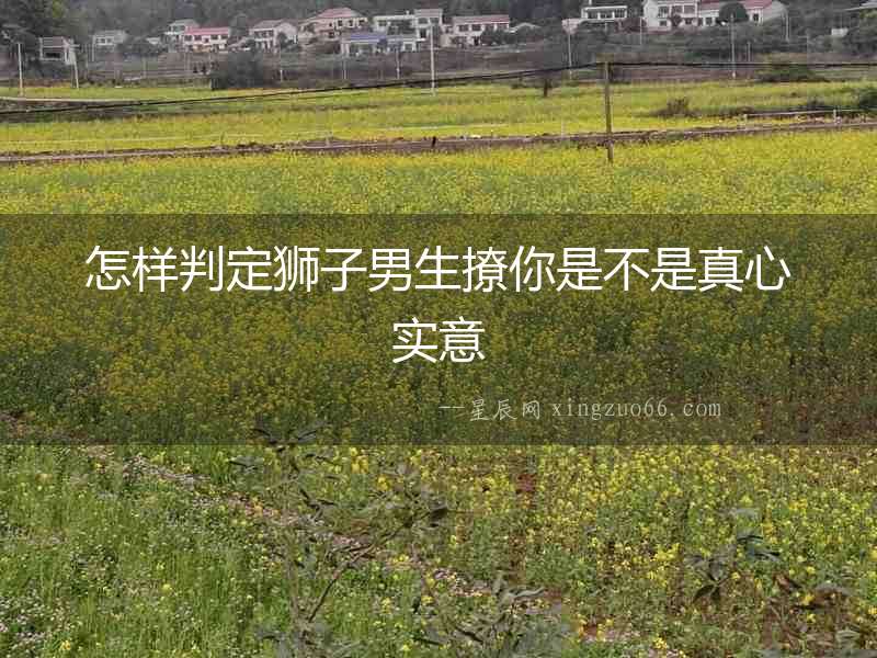 怎樣判定獅子男生撩你是不是真心實意