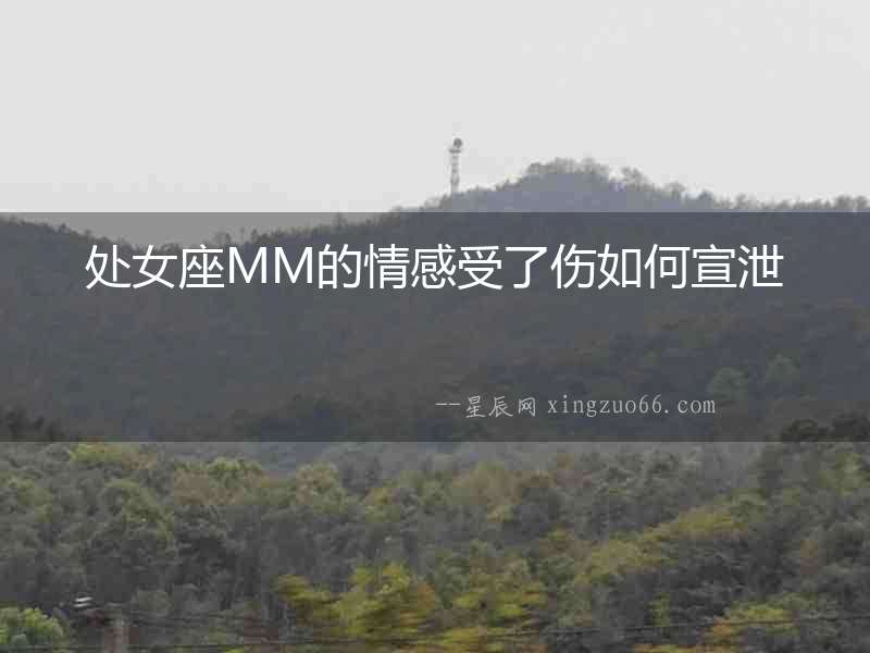 處女座MM的情感受了傷如何宣泄