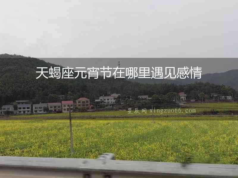 天蝎座元宵節在哪里遇見感情
