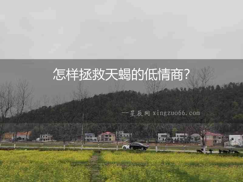 怎樣拯救天蝎的低情商？