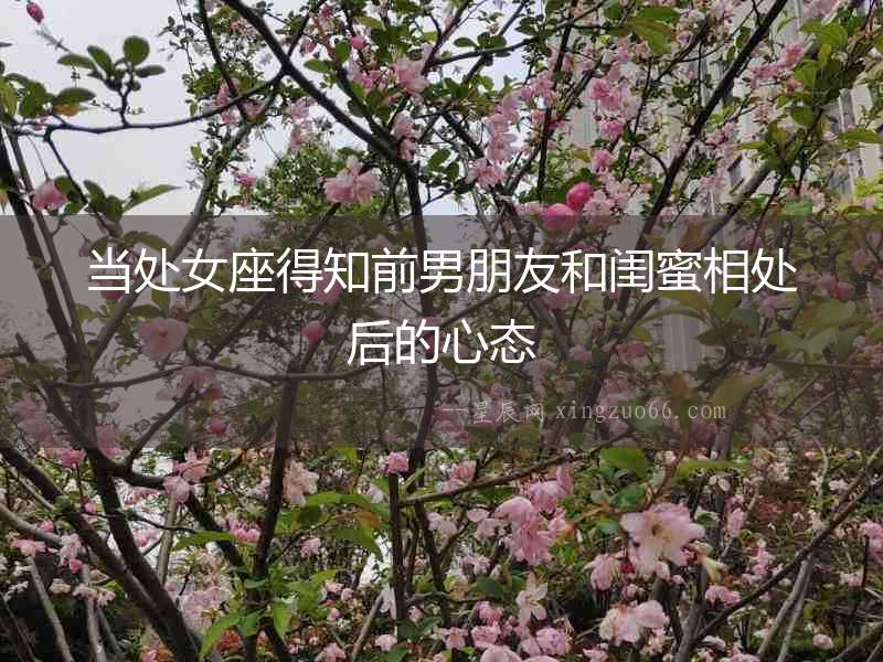 當處女座得知前男朋友和閨蜜相處后的心態