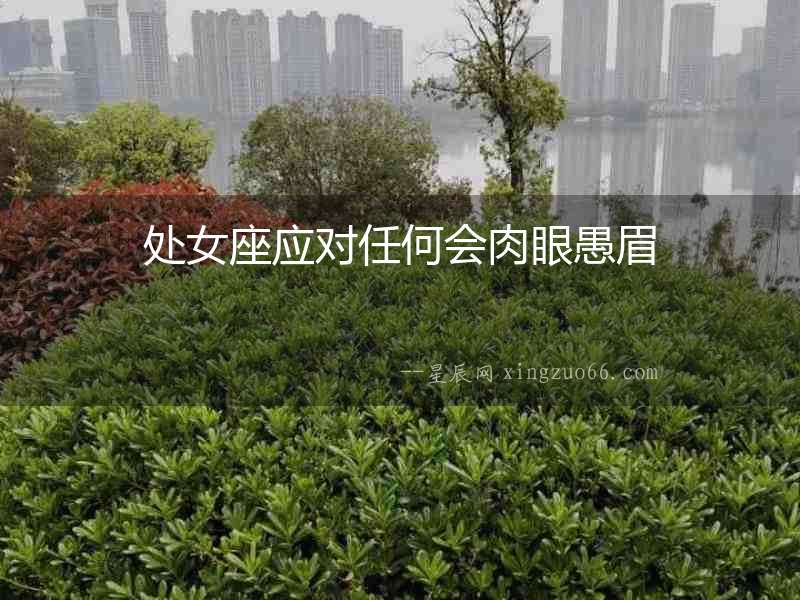 處女座應對任何會肉眼愚眉