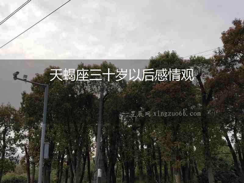 天蝎座三十歲以后感情觀
