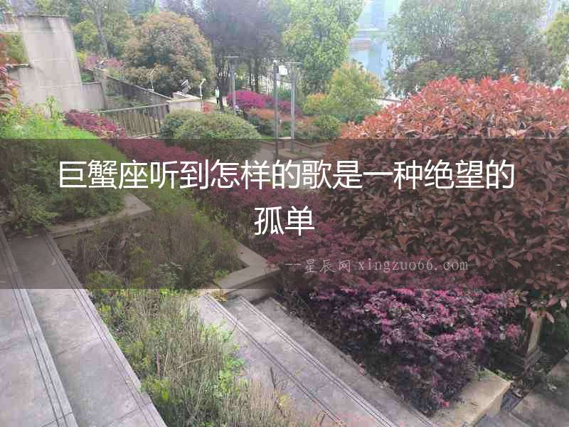 巨蟹座聽到怎樣的歌是一種絕望的孤單