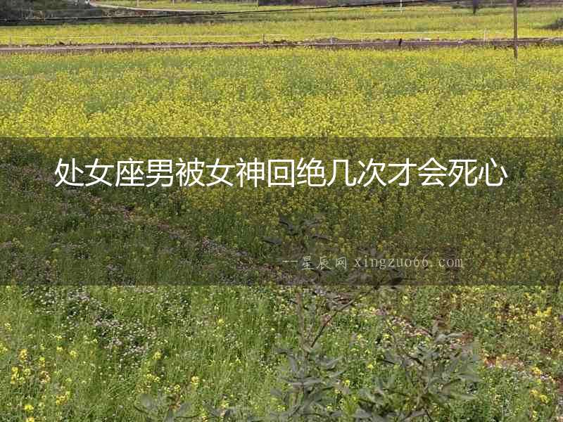 處女座男被女神回絕幾次才會死心