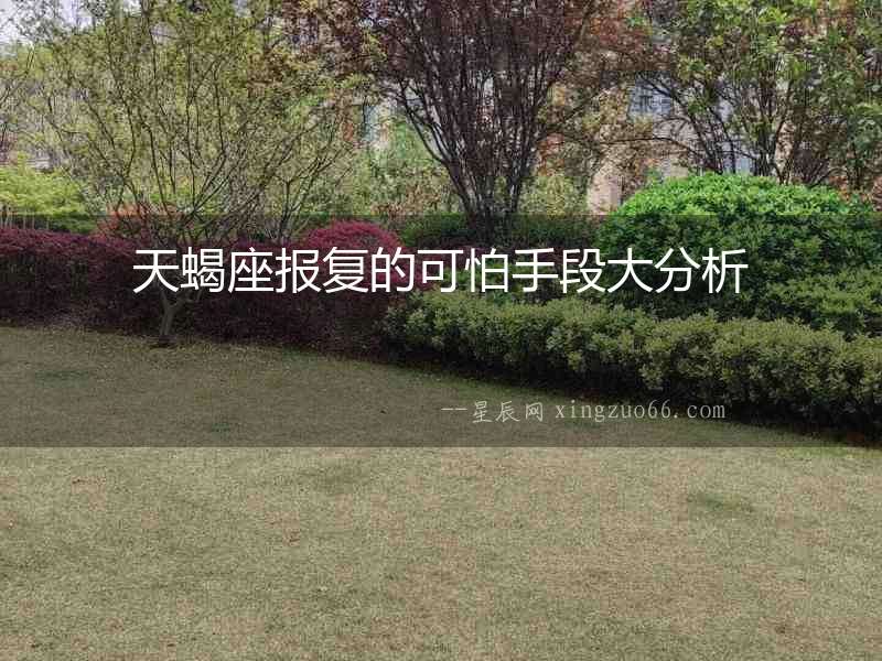 天蝎座報復的可怕手段大分析