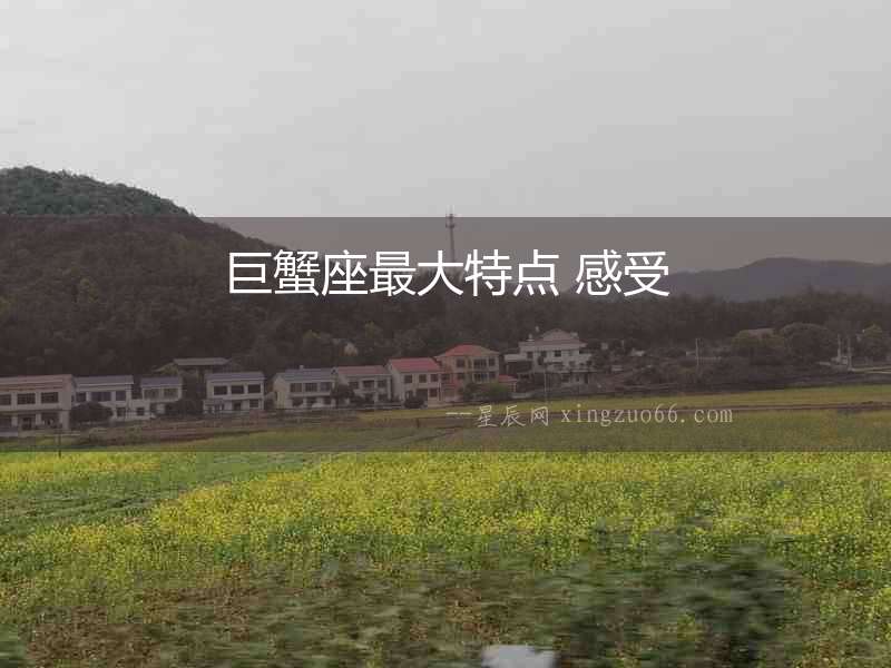巨蟹座最大特點 感受