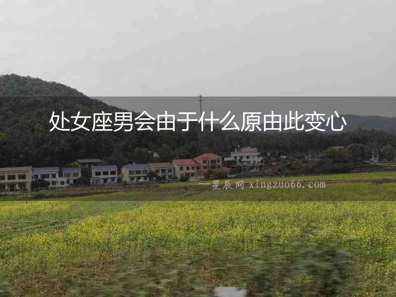 處女座男會由于什么原由此變心