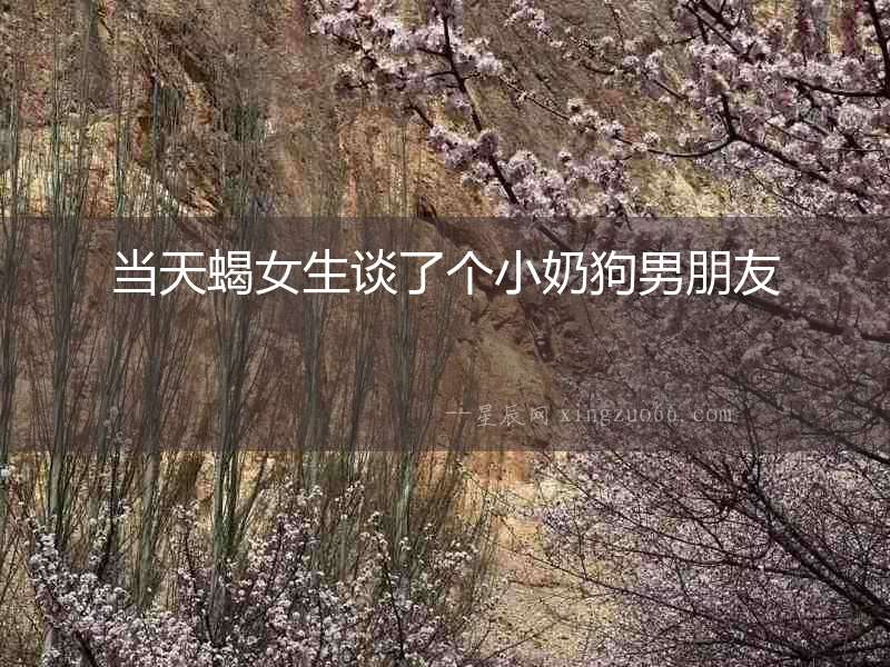 當天蝎女生談了個小奶狗男朋友