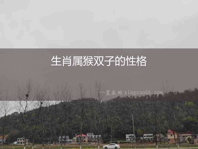 生肖屬猴雙子的性格