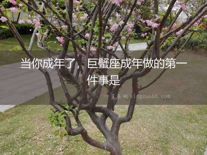 當(dāng)你成年了，巨蟹座成年做的第一件事是
