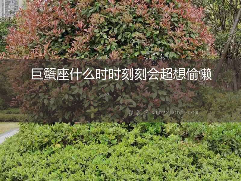 巨蟹座什么時時刻刻會超想偷懶
