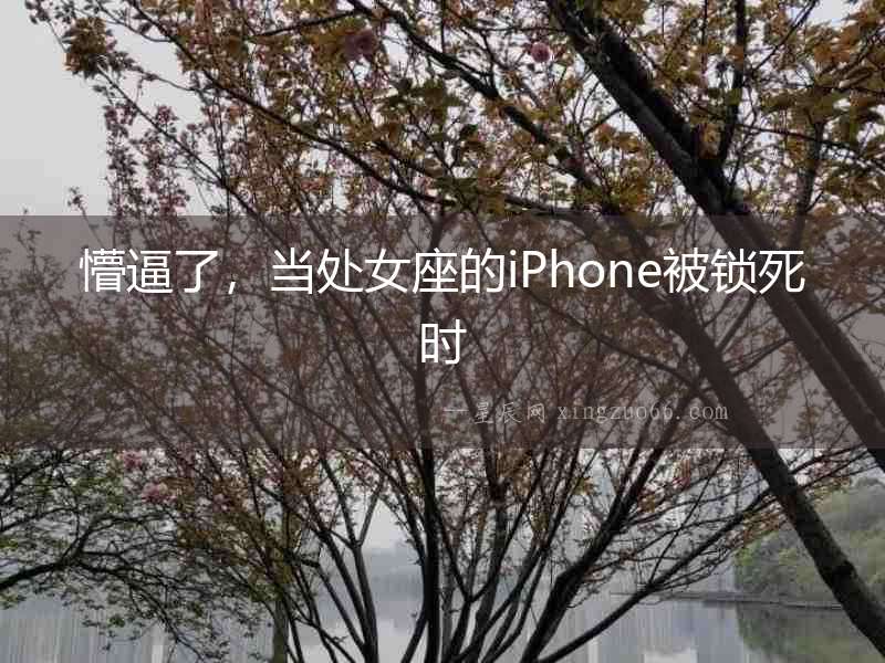 懵逼了，當處女座的iPhone被鎖死時