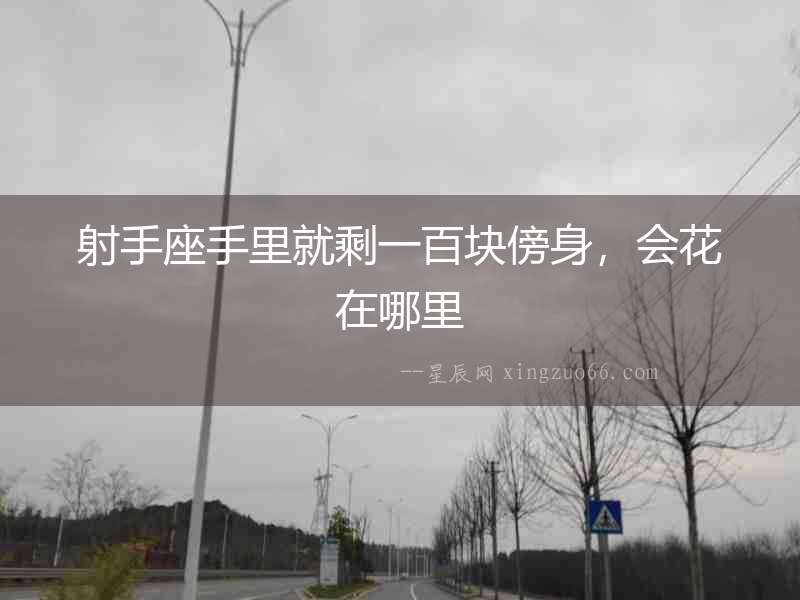 射手座手里就剩一百塊傍身，會花在哪里