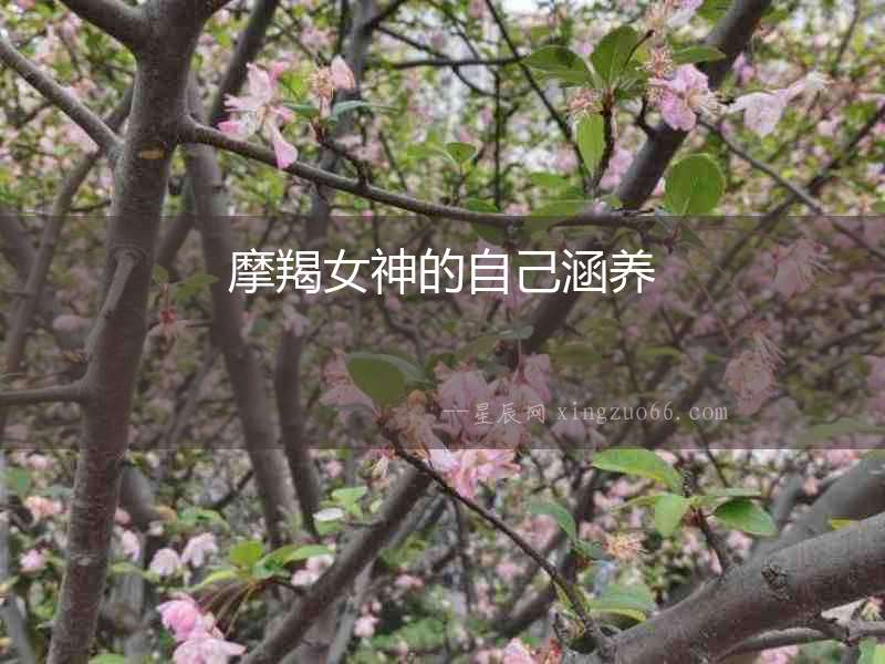 摩羯女神的自己涵養(yǎng)