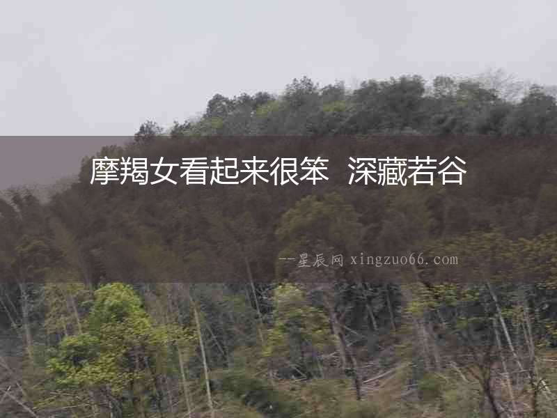 摩羯女看起來(lái)很笨  深藏若谷