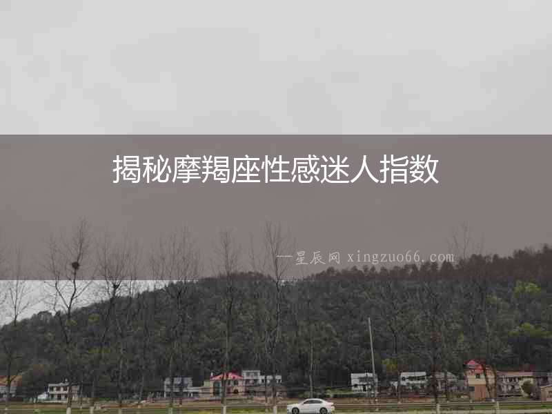 揭秘摩羯座性感迷人指數